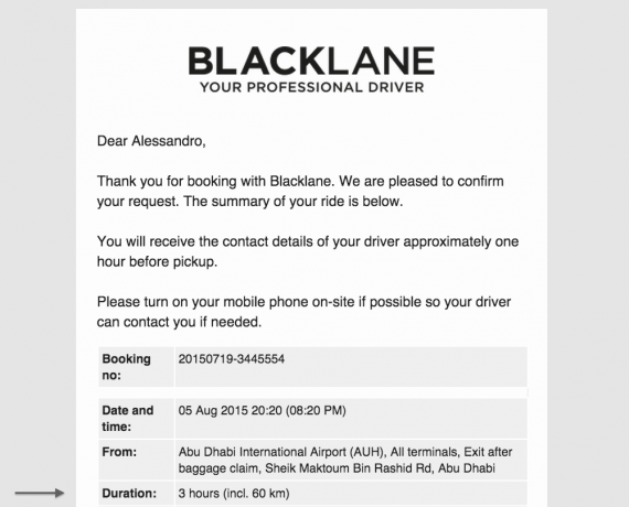 Prenotazione auto ad ore Blacklane